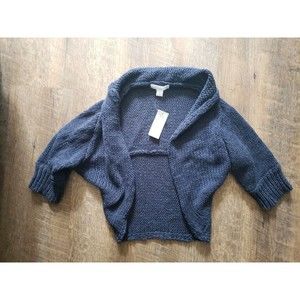 NY&Co Womens S Navy Blue Knit Shrug